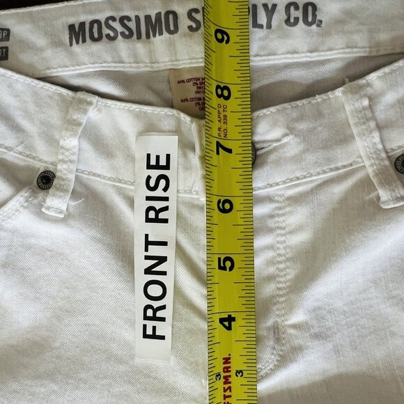 Mossimo Women's Dirty White Stretch Mid Rise Cropped Jeans Size 7 Straight Leg - Picture 11 of 11